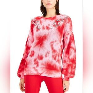 Stunning Tie Dye INC Sweater with Jewels